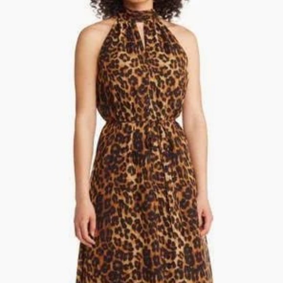 Sam Edelman Leopard Print Maxi Dress Size 4 NWT - Picture 3 of 14